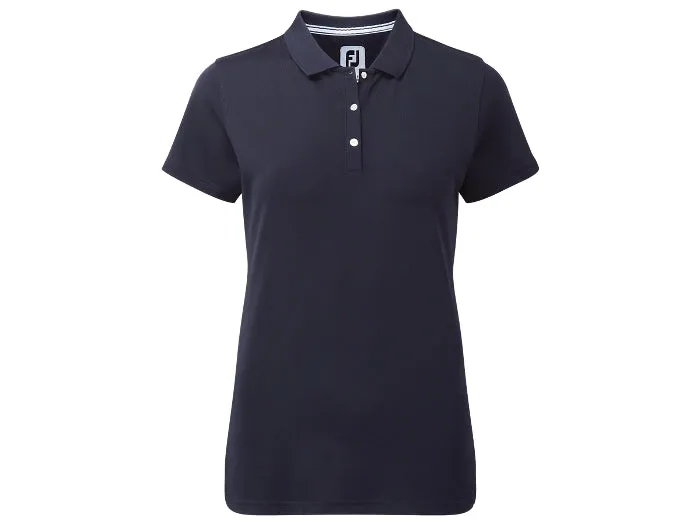 FootJoy Women's Navy Polo Shirt - Performance Stretch Pique Fabric