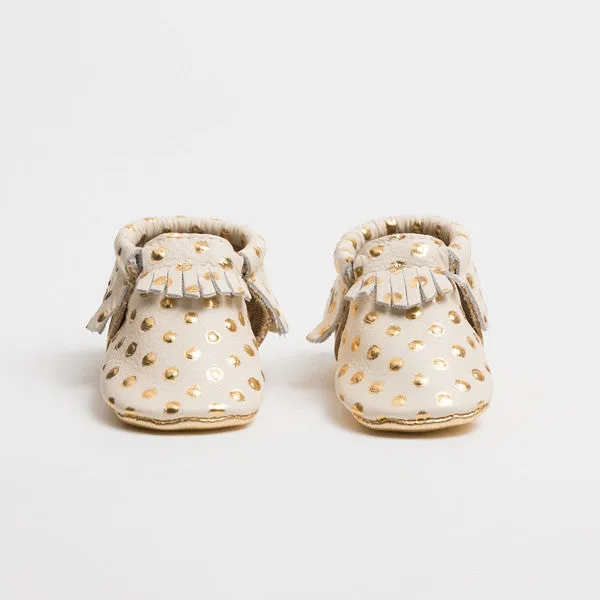 Freshly Picked Moccasins | Cream and Gold