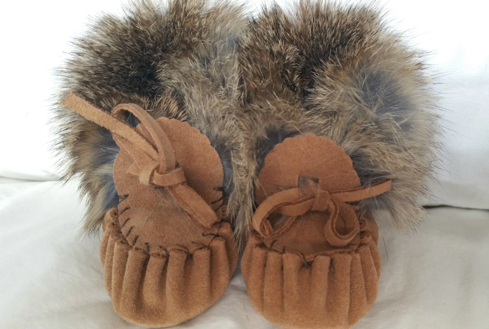 Fur Trim Moccasins | Mocha