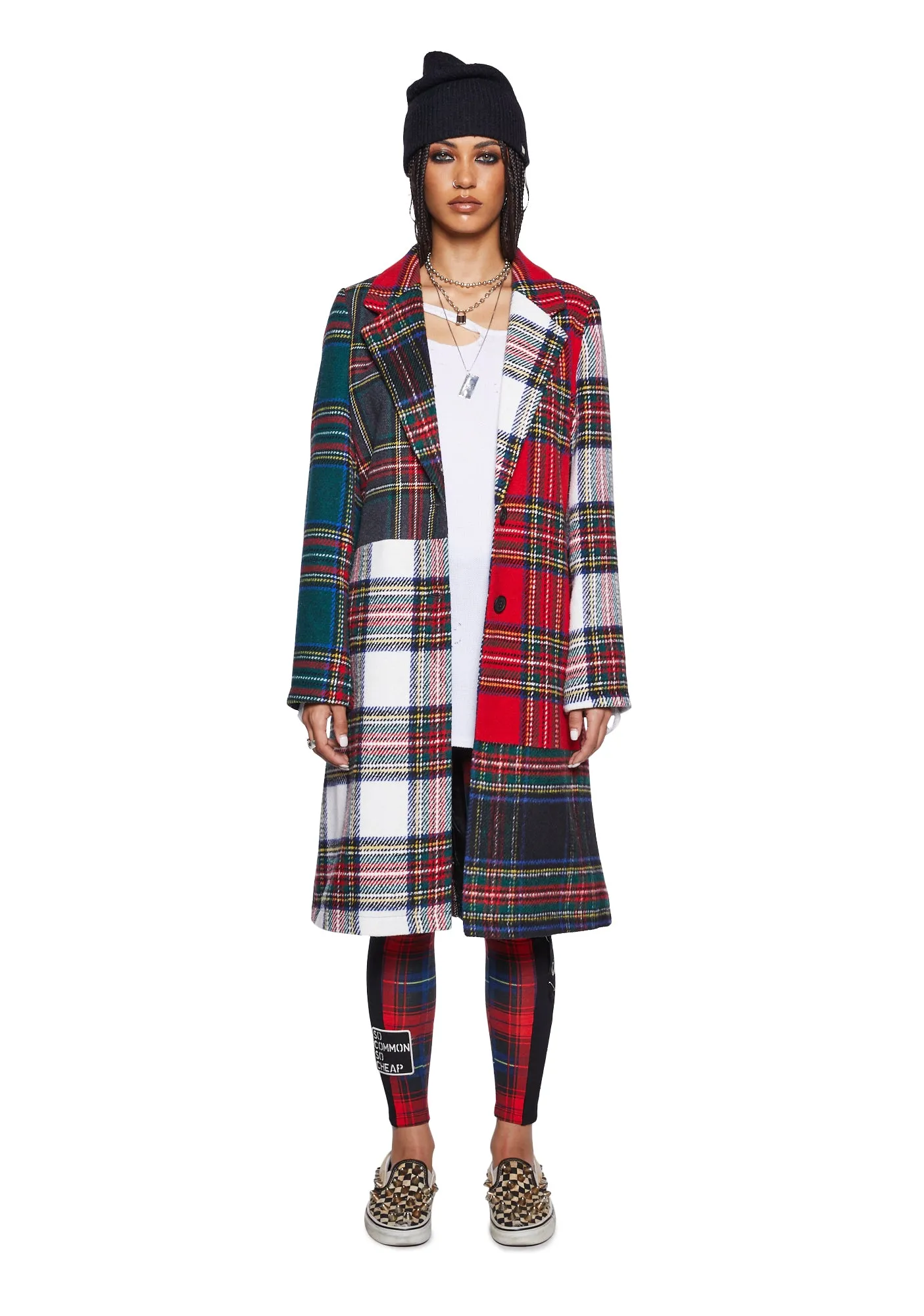 Fury Plaid Coat - Red