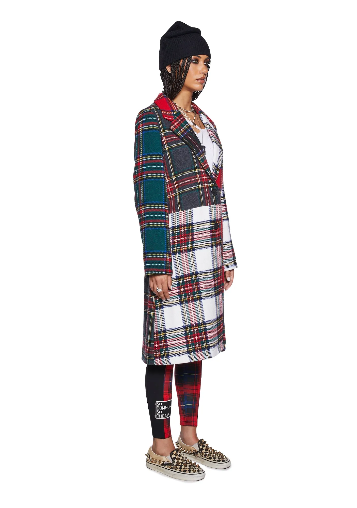 Fury Plaid Coat - Red