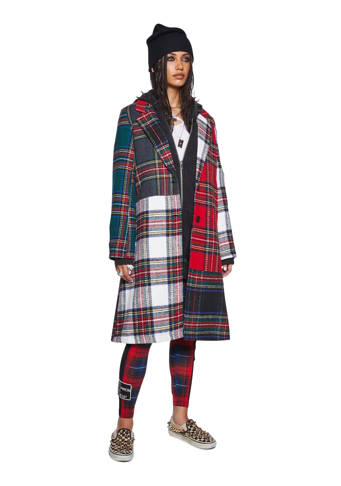 Fury Plaid Coat - Red