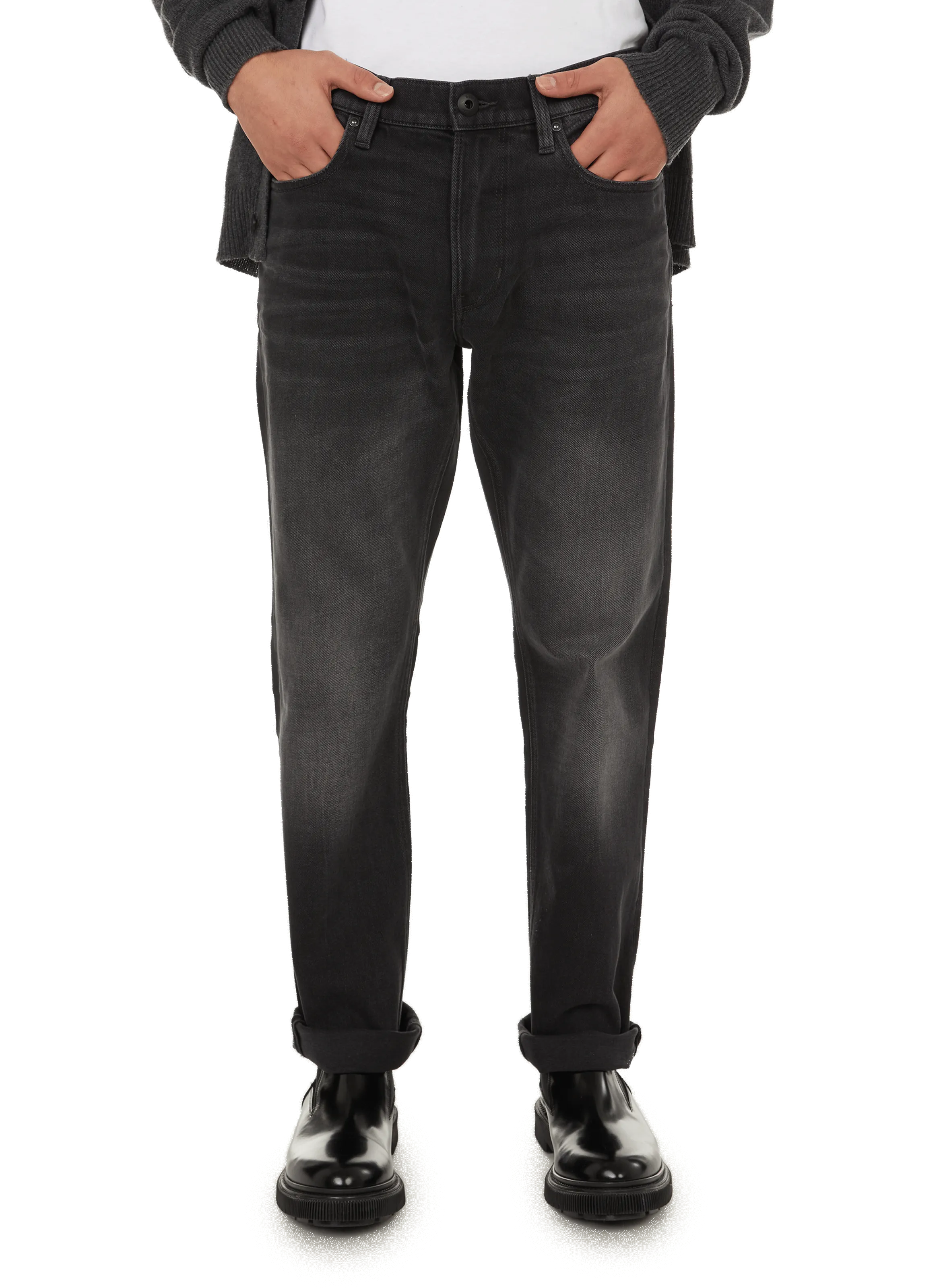 G. STAR  Straight-fit cotton jeans  - Black