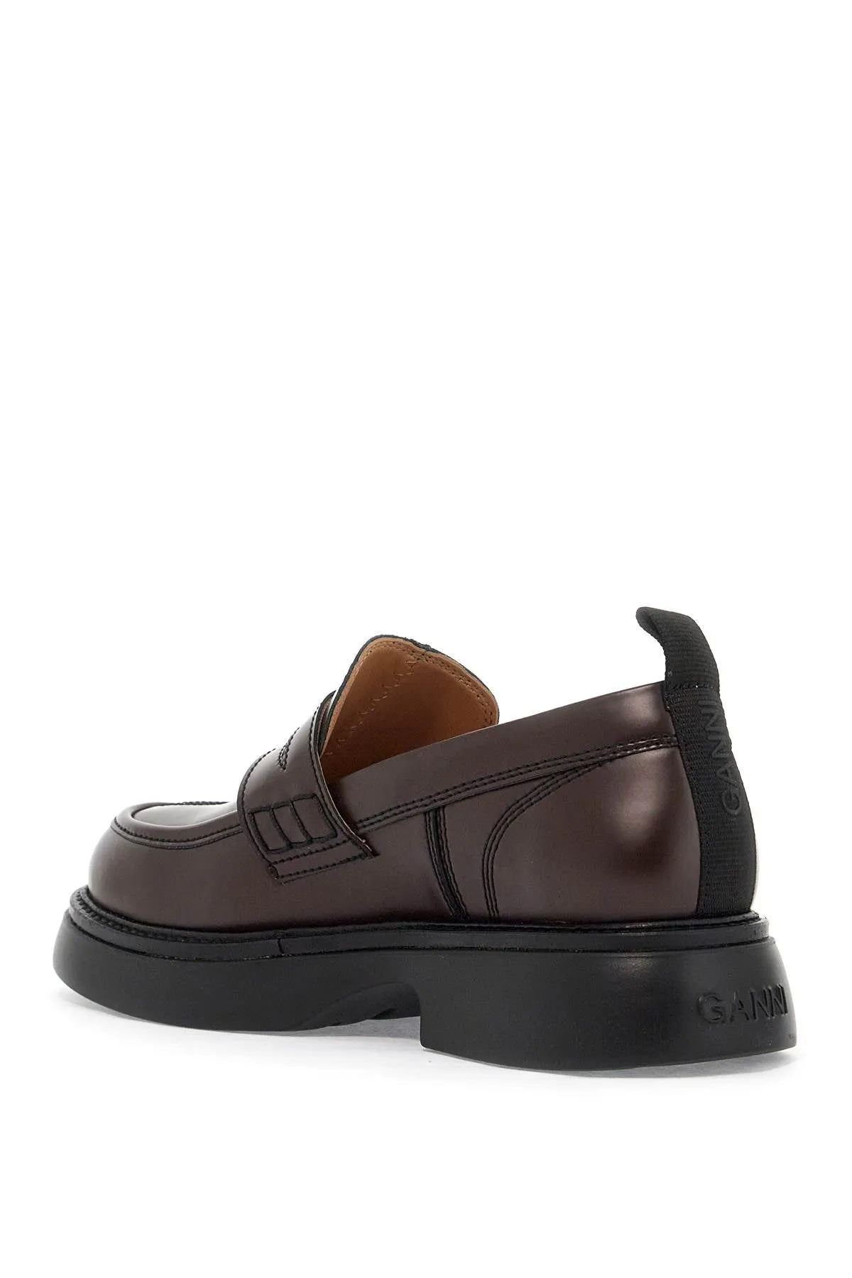 Ganni Brown Everyday Moccasin