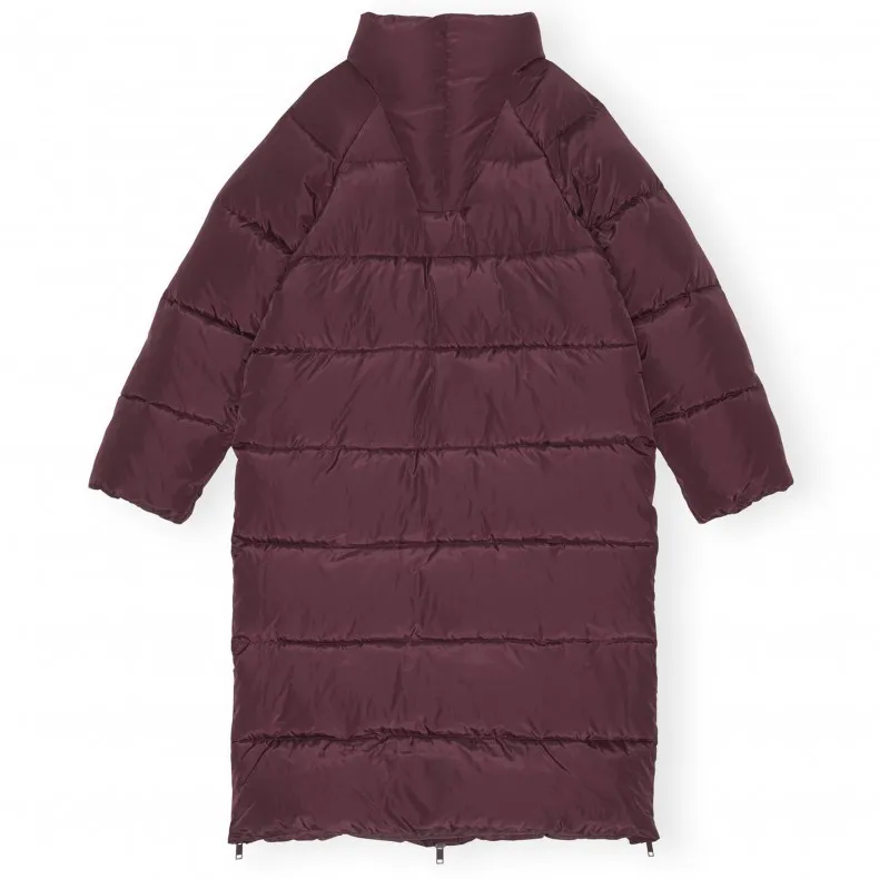 Oversized GANNI Tech Puffer Coat in Port Royale