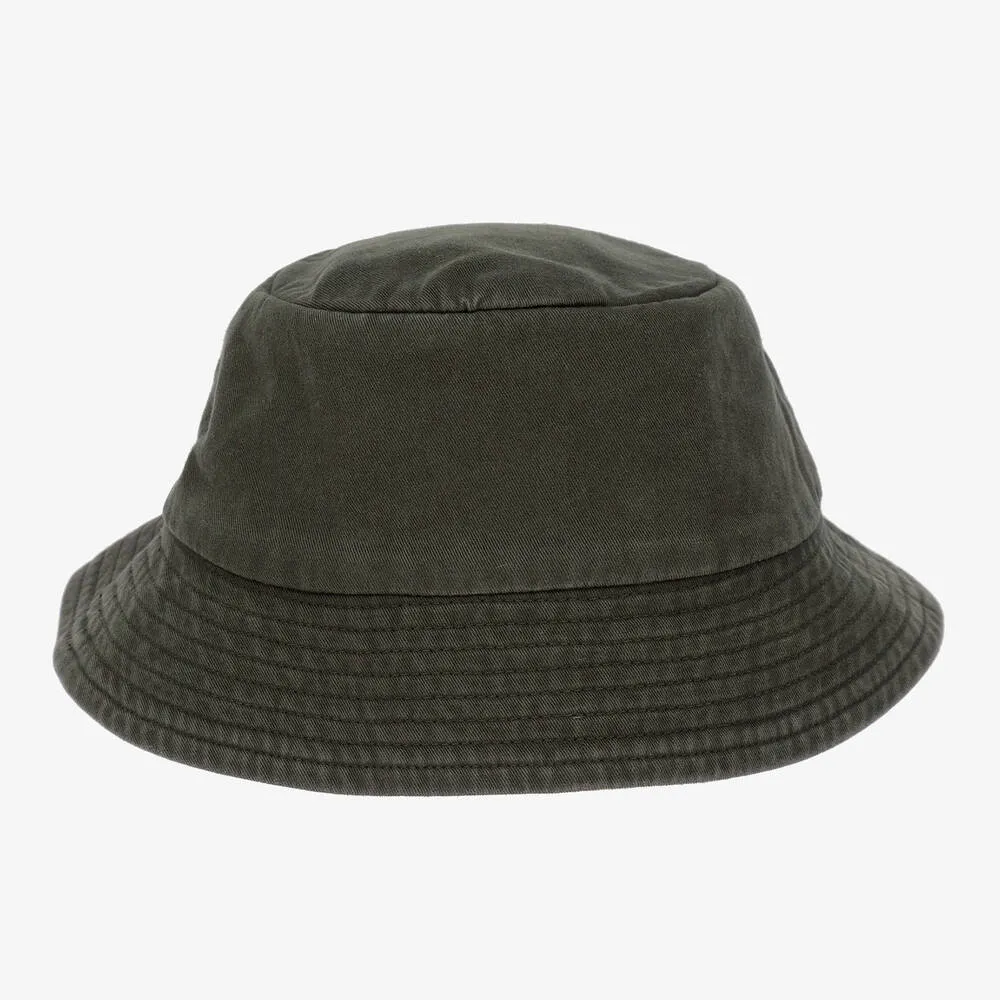 Girls Green Cotton Bucket Hat