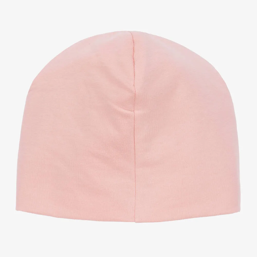 Girls Pink Cotton Logo Hat