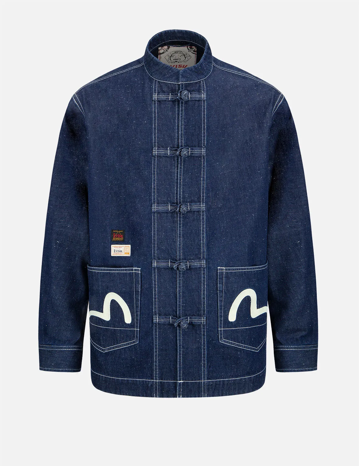 Godhead Label Embroidery Denim Chinese Jacket