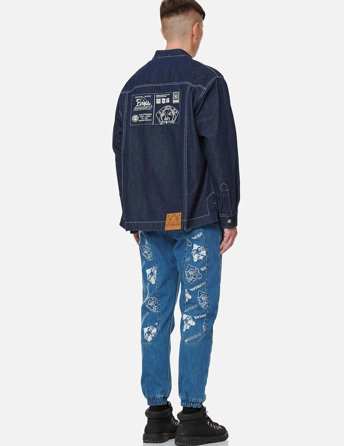 Godhead Label Embroidery Denim Chinese Jacket