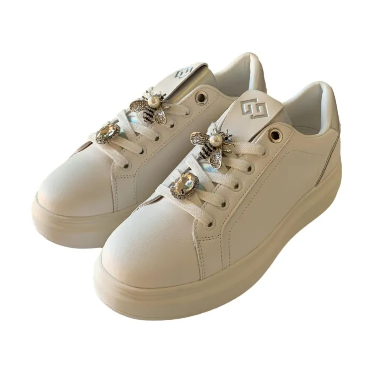 Silver White Women's Sneakers by Gold & Gold GB815