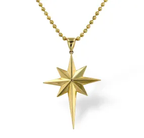 Gold 14k set military chain and star pendant