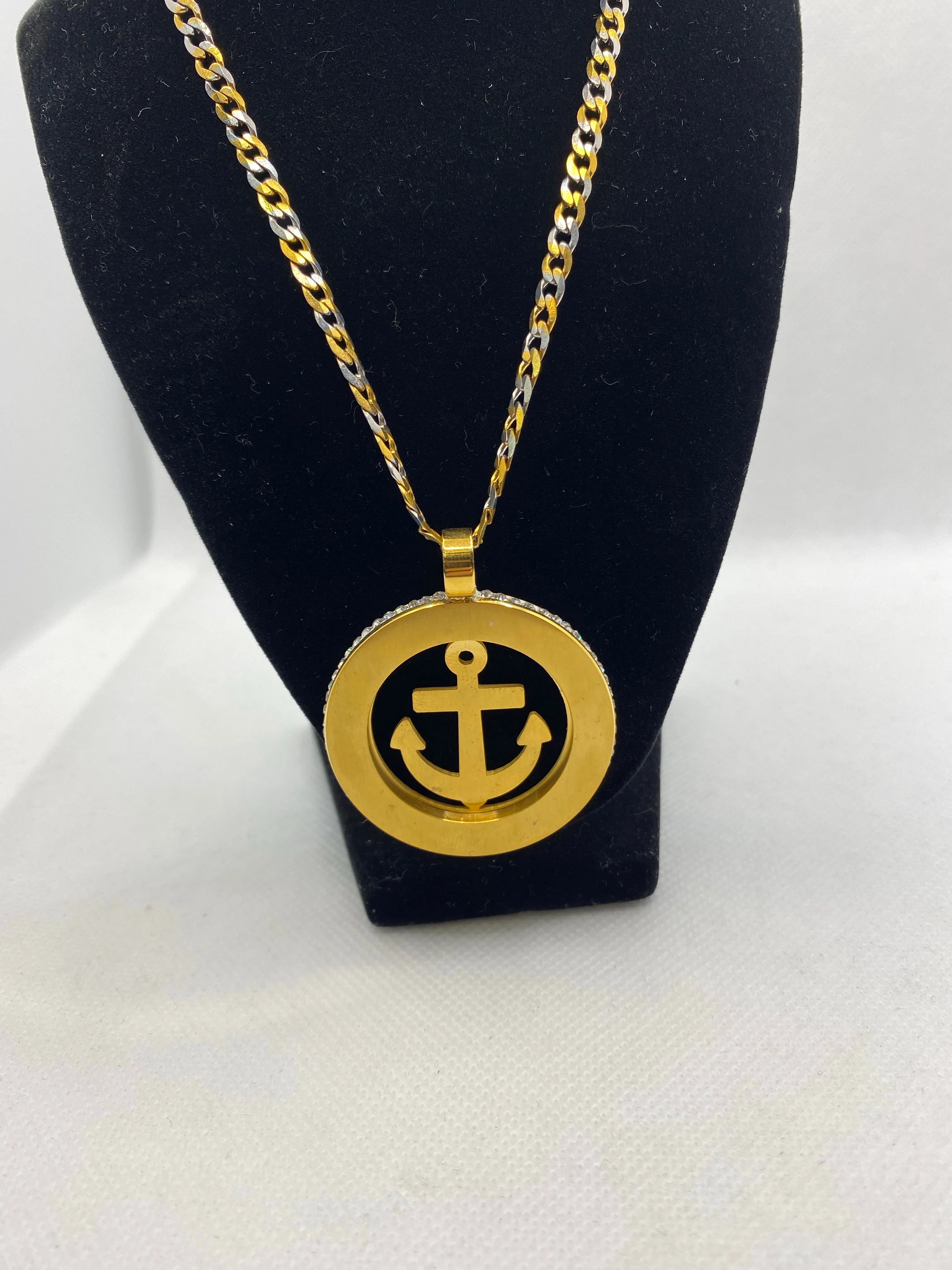 Gold Anchor Jewelry Set