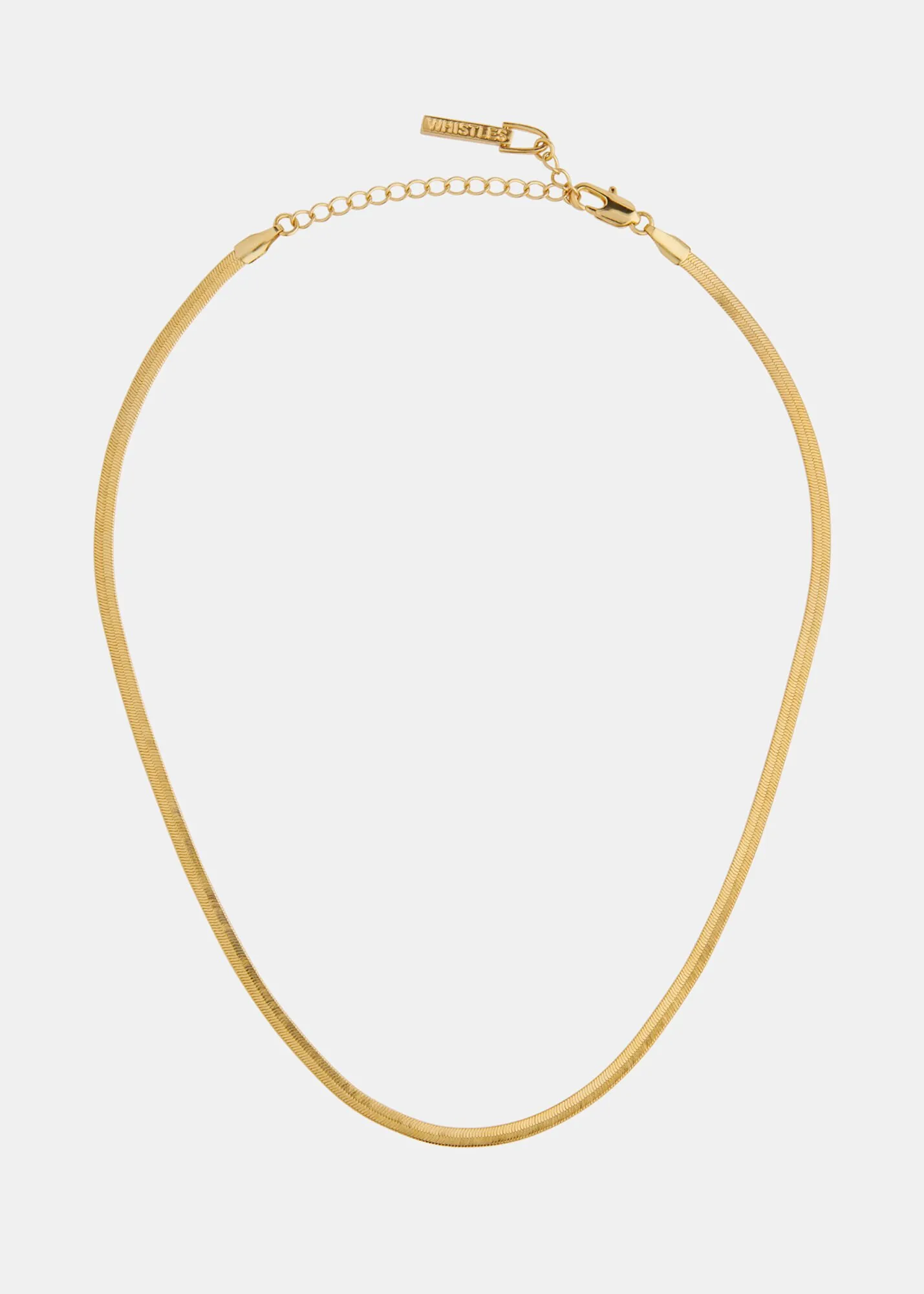 Gold Flat Snake Chain Necklace