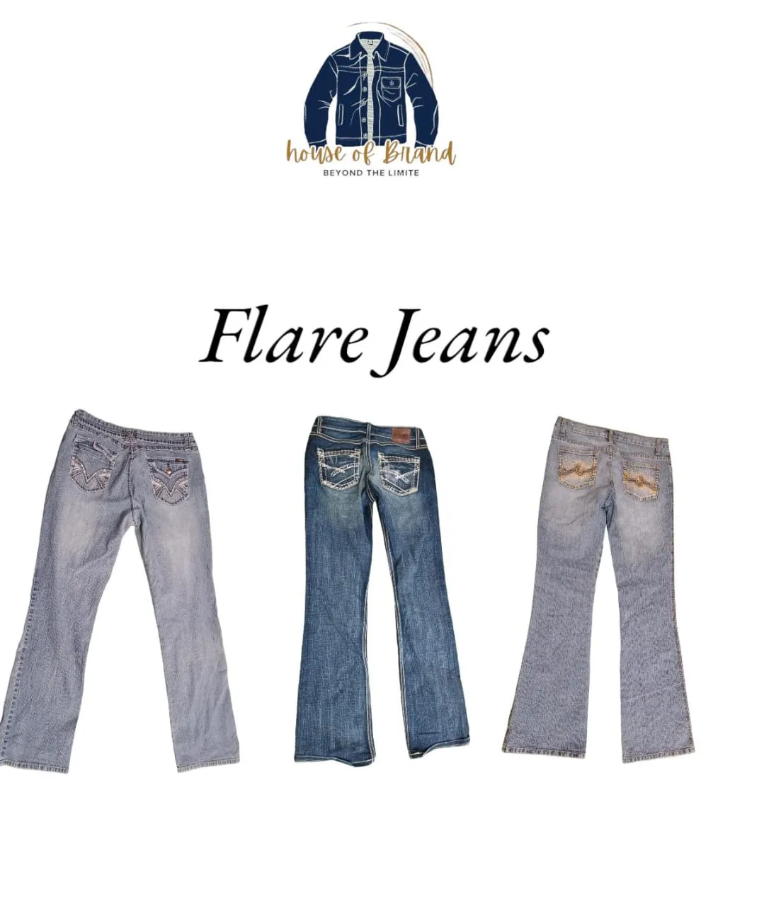 Grade AB flare jeans