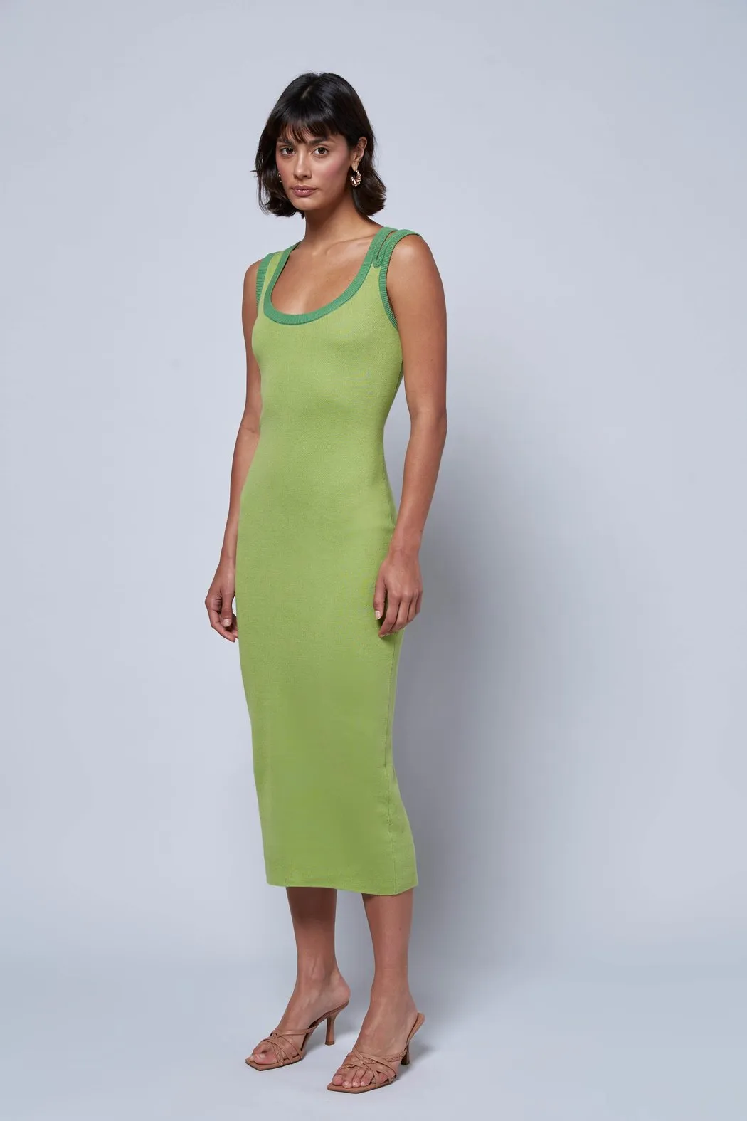 Green Knit Mxi Dress