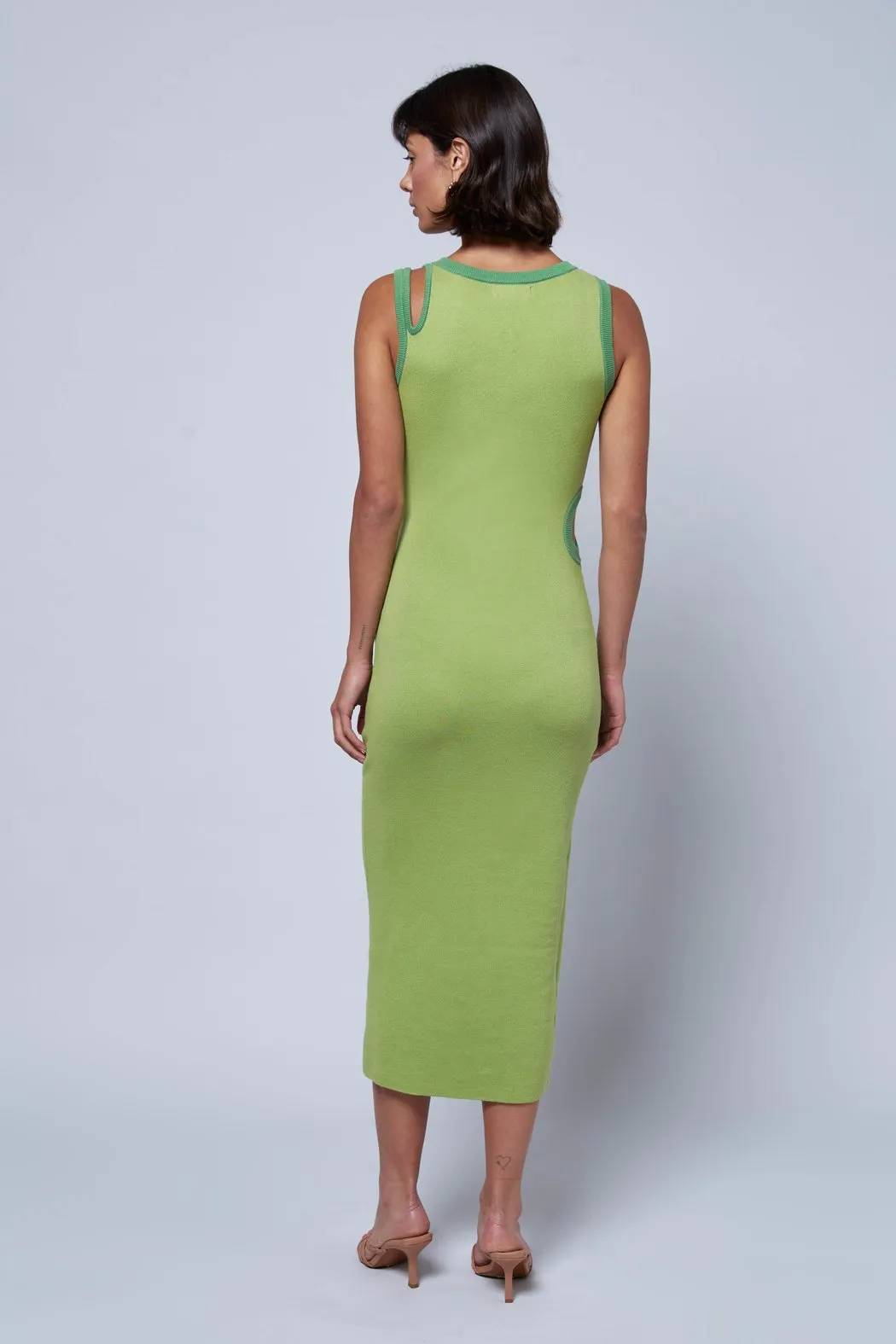 Green Knit Mxi Dress