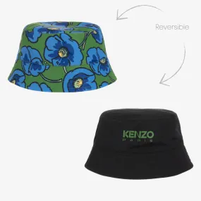 Green Poppy Reversible Bucket Hat