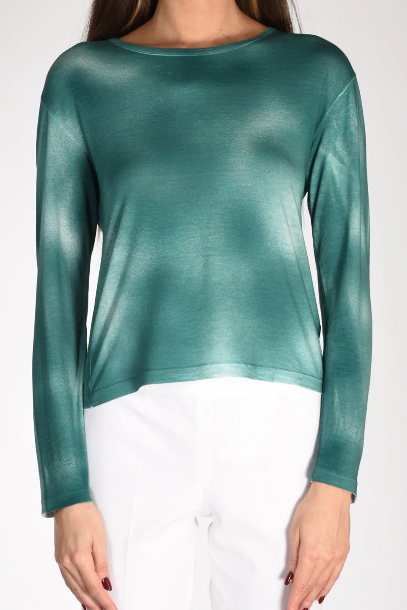 Green/White Women's Milano Crewneck Sweater