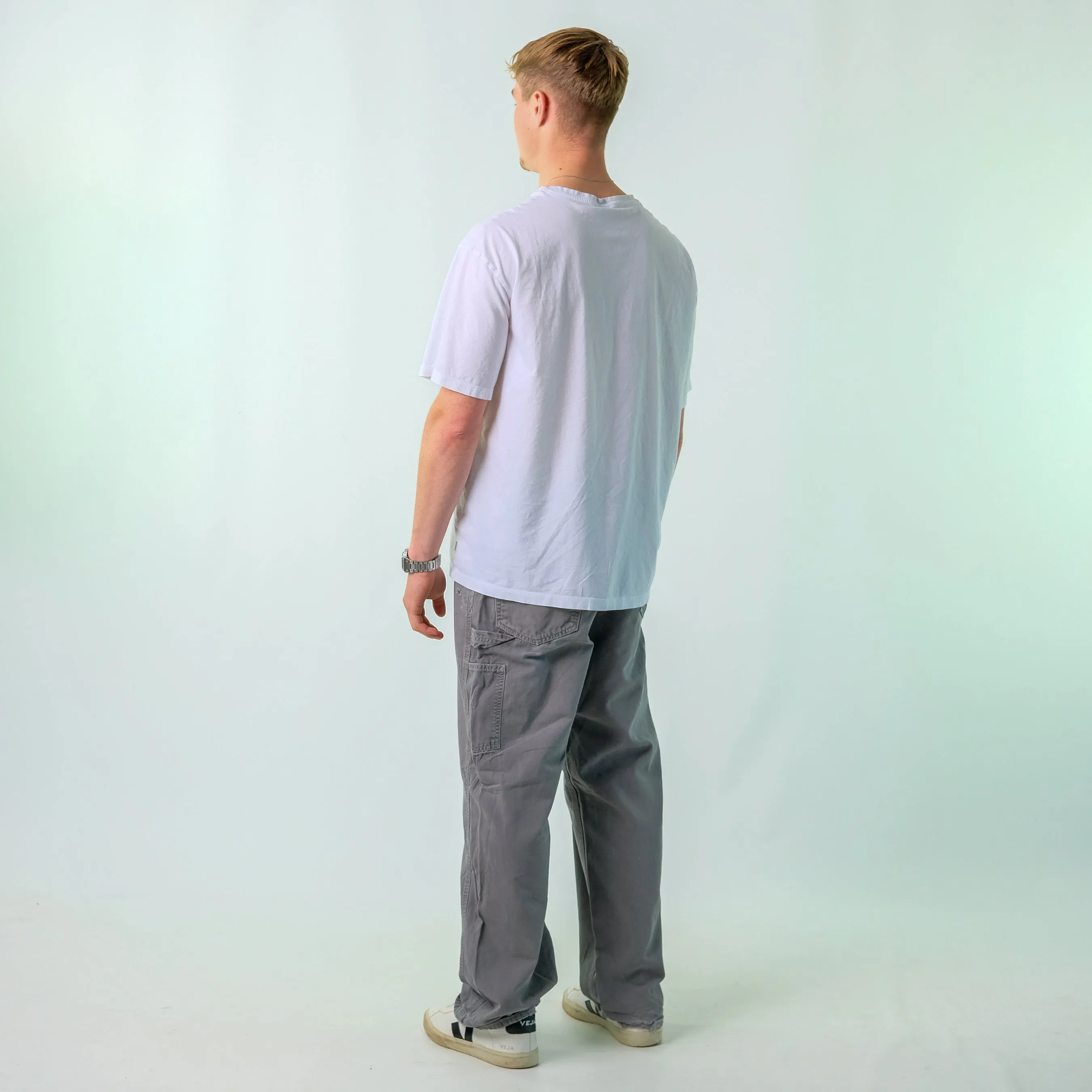 Grey y2ks Carhartt Canvas Carpenter Jeans Baggy Pants (36x32)