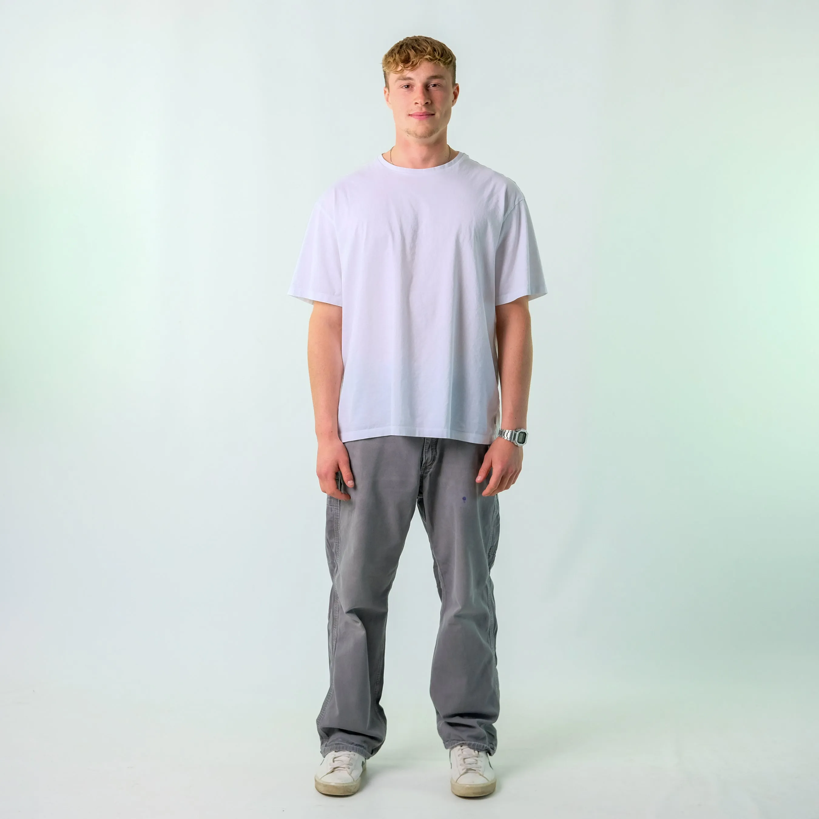 Grey y2ks Carhartt Canvas Carpenter Jeans Baggy Pants (36x32)