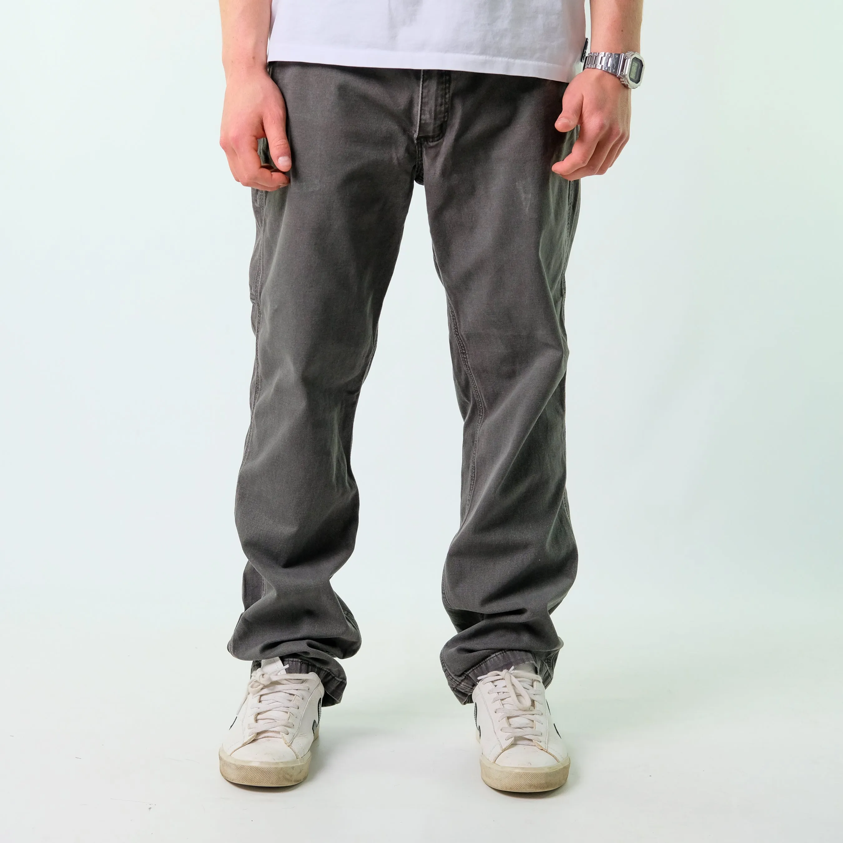 Grey y2ks Carhartt Canvas Carpenter Jeans Baggy Pants (36x34)