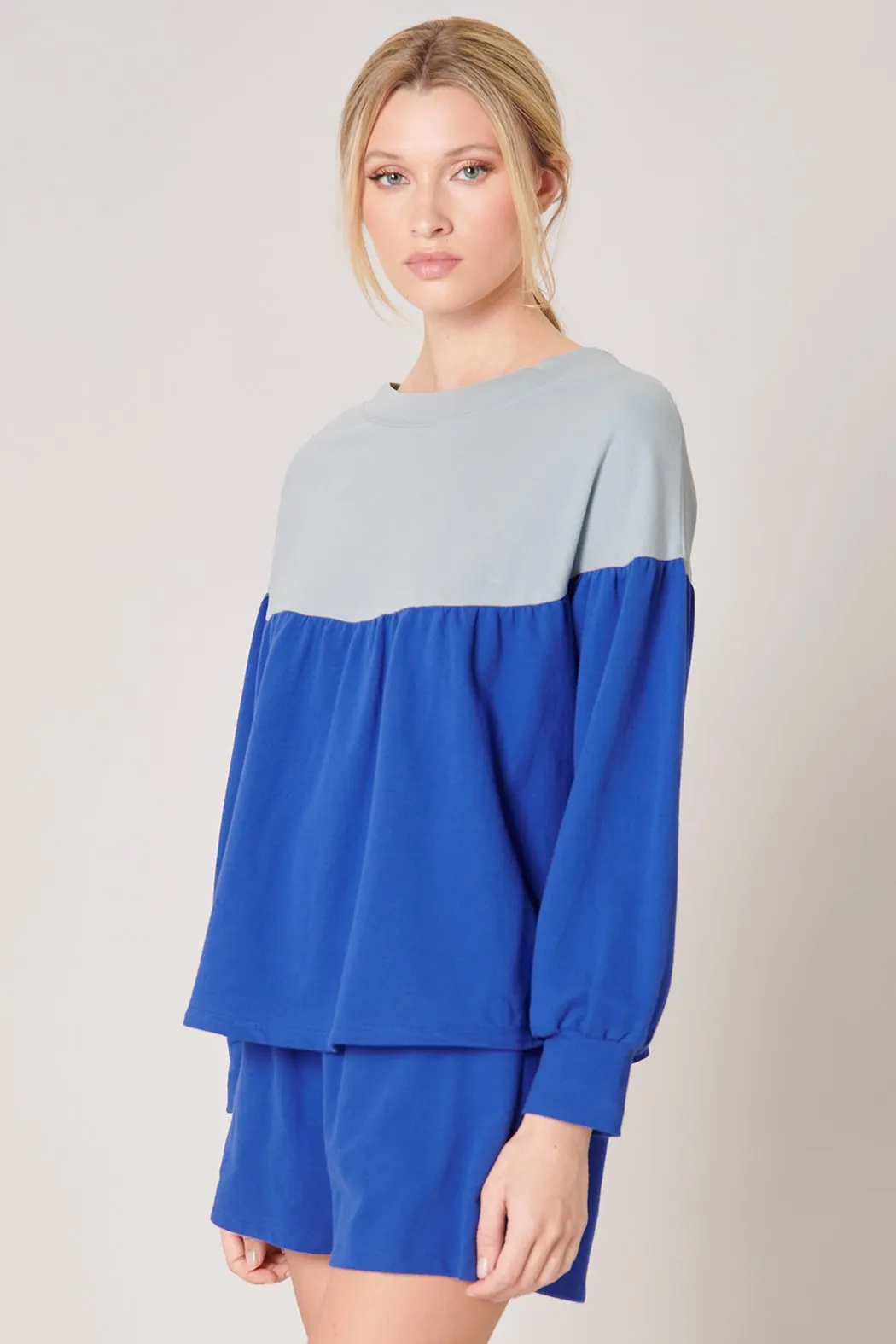 Happy Days Colorblock French Terry Knit Top