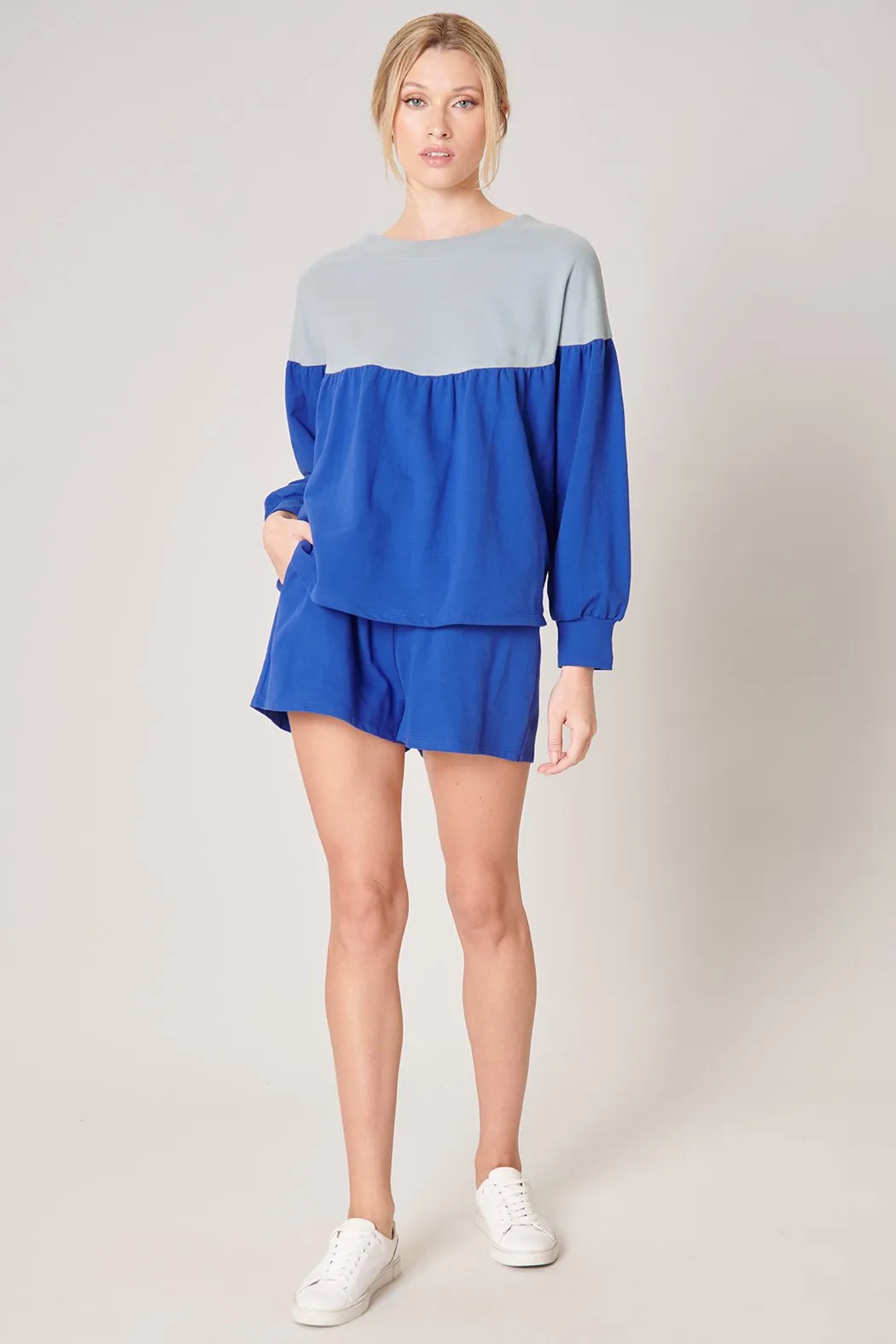 Happy Days Colorblock French Terry Knit Top