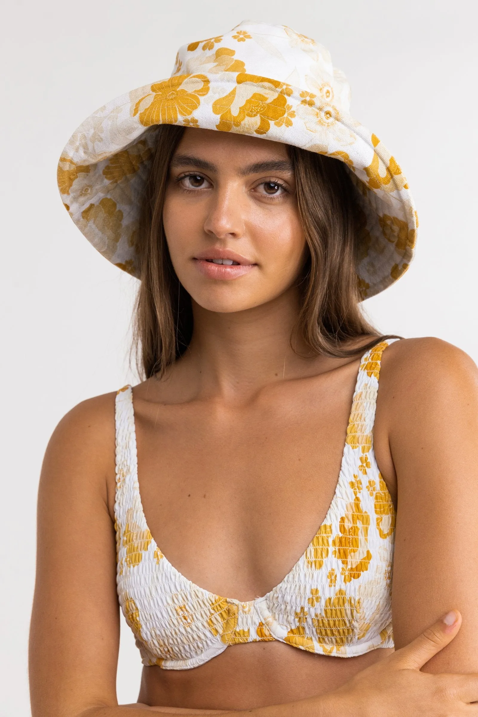 Harmony Floral Bucket Hat Honey