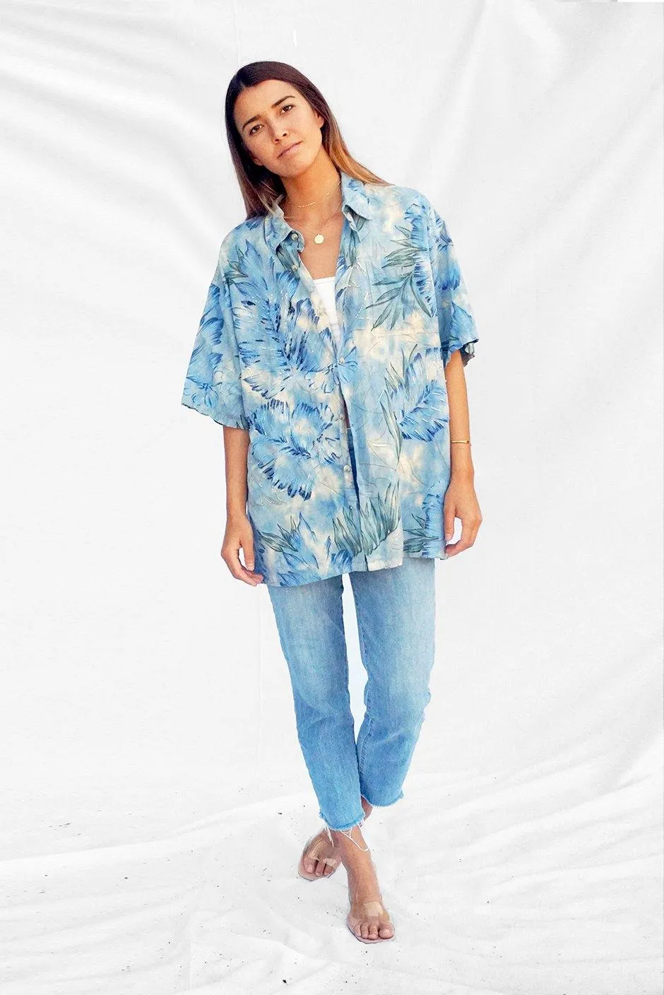 Hawaiian Kai Shirt - Beaded Honu Tie Dye