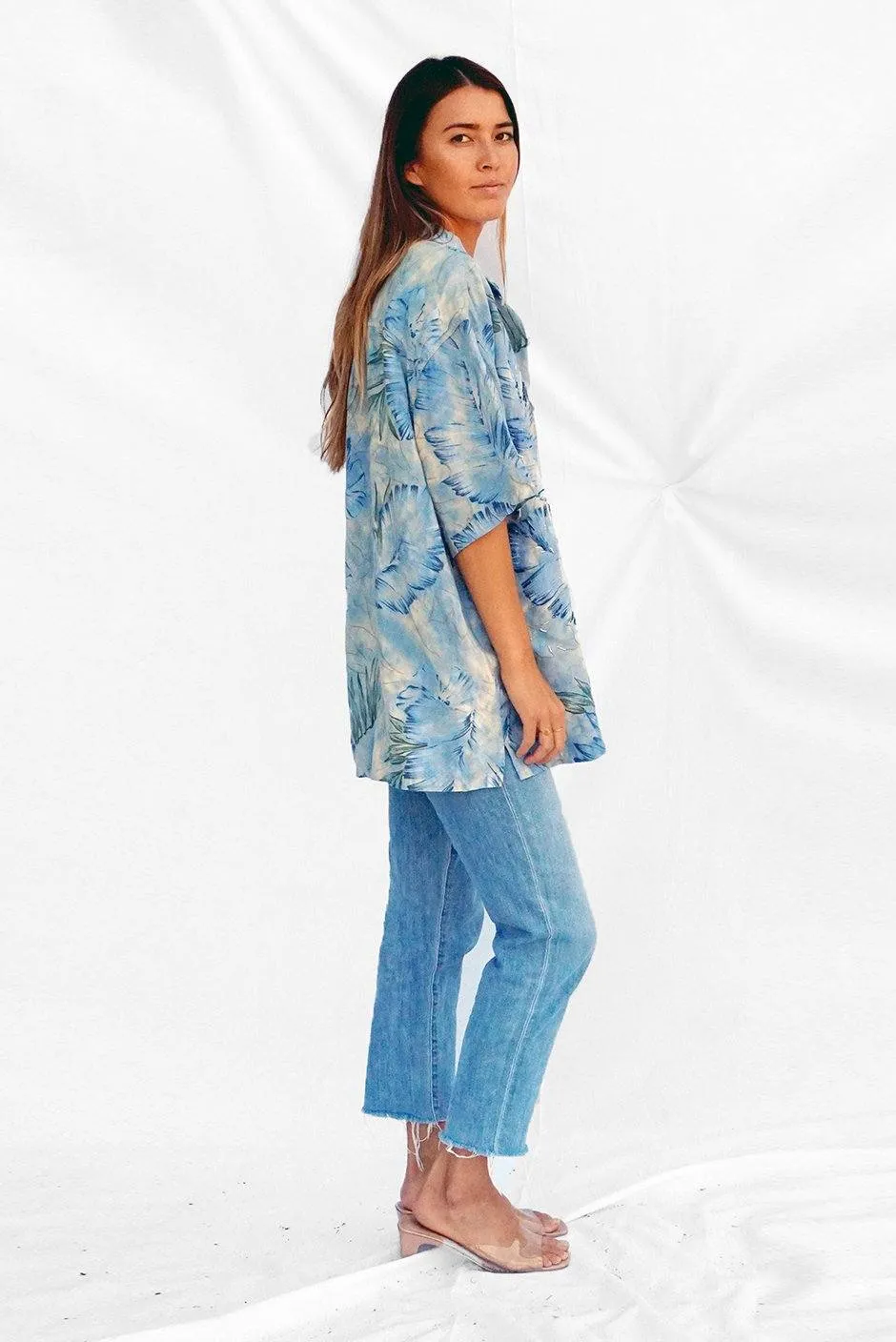 Hawaiian Kai Shirt - Beaded Honu Tie Dye