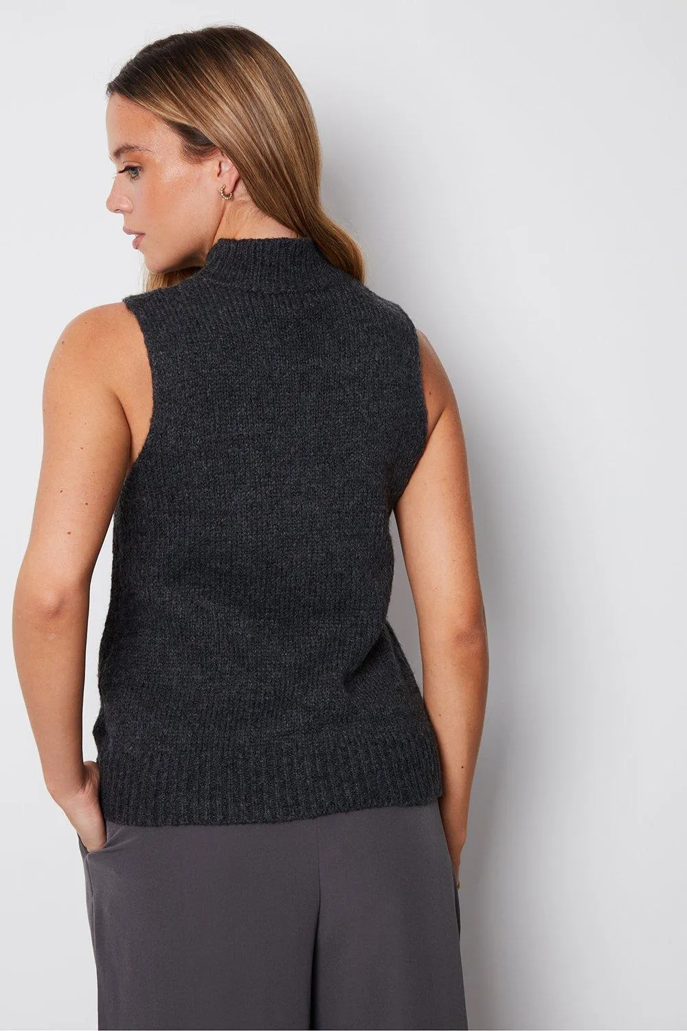 Hazel Crew Neck Knitted Vest - Threadbare Jumpers and Cardigans