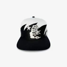 Hellstar Sports Snapback Hat 'Shark Teeth' Design Off White / Black