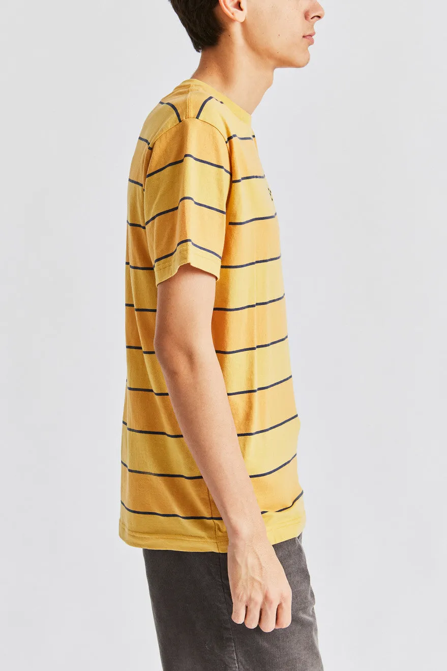 Hilt Print S/S Knit - Sunset Yellow/Washed Navy