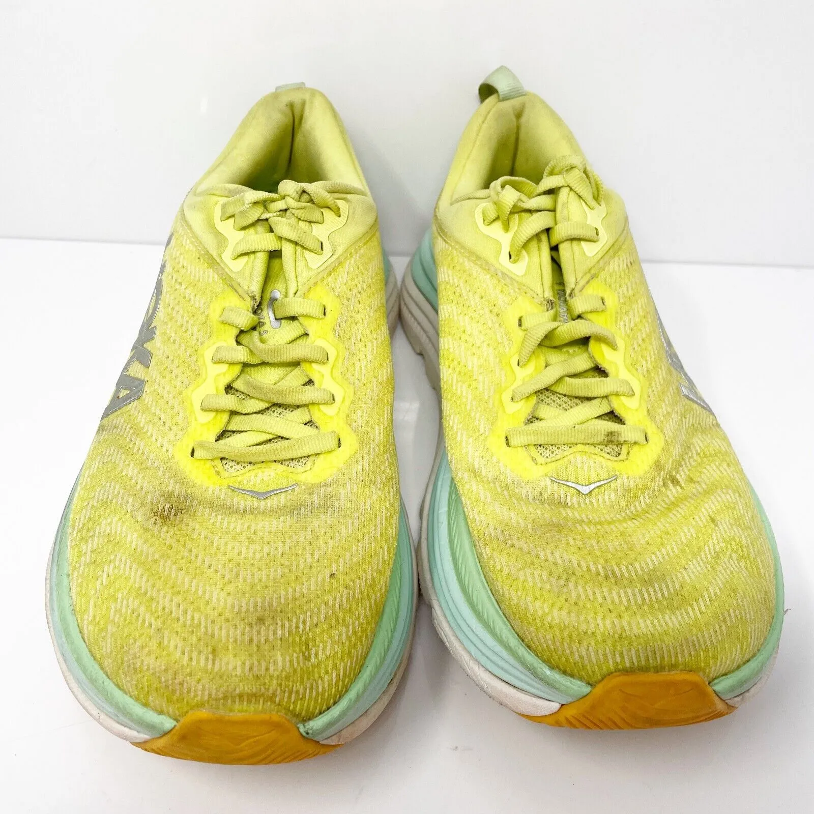 Hoka One One Womens Gaviota 5 1134235 CGSO Yellow Running Shoes Sneakers 7.5 B