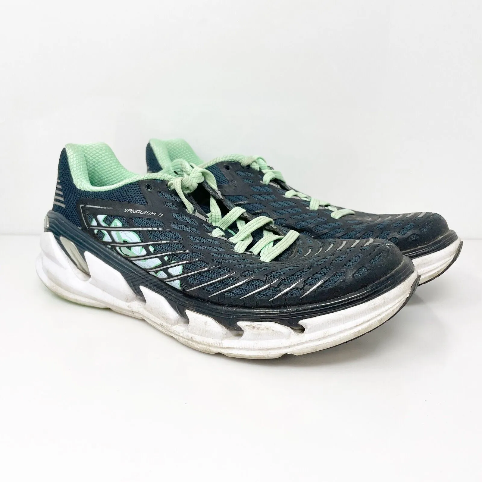 Hoka One One Womens Vanquish 3 1014792 MNSB Blue Running Shoes Sneakers Size 6.5