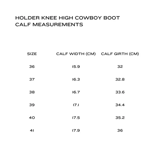 Holder Tall Cowboy Boots - Bone