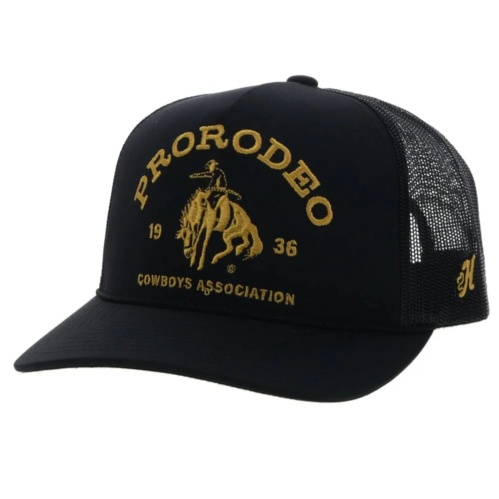 HOOEY PRORODEO BLACK Hat with Gold Logo