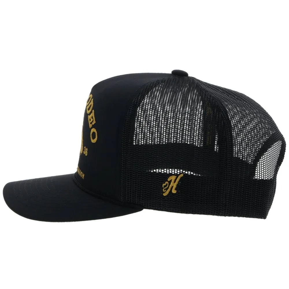 HOOEY PRORODEO BLACK Hat with Gold Logo