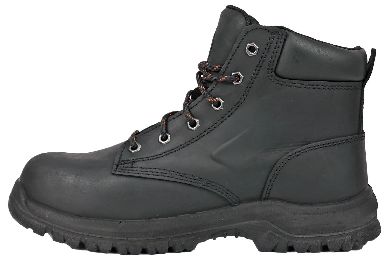 Hoss Boots Men's Black Leather Work Boots