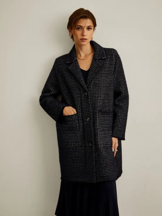 Houndstooth print overcoat - 1 result.