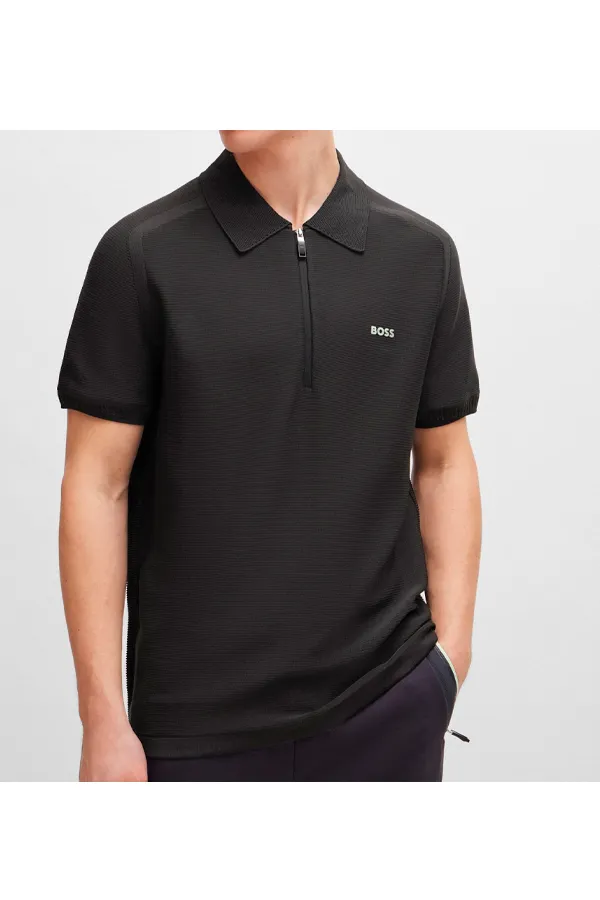 Men's Zip Polo by Hugo Boss