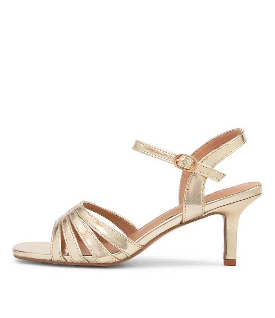 I LOVE BILLY Delinqua Gold Sandals