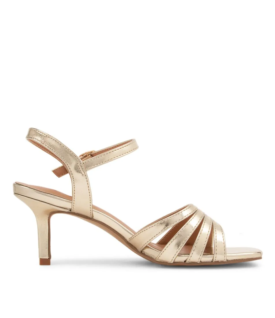 I LOVE BILLY Delinqua Gold Sandals