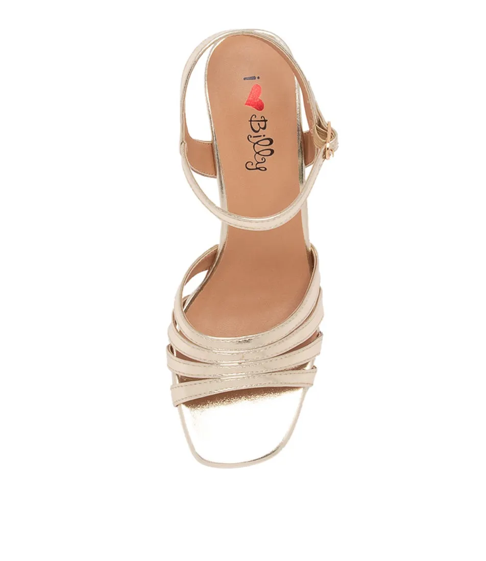 I LOVE BILLY Delinqua Gold Sandals