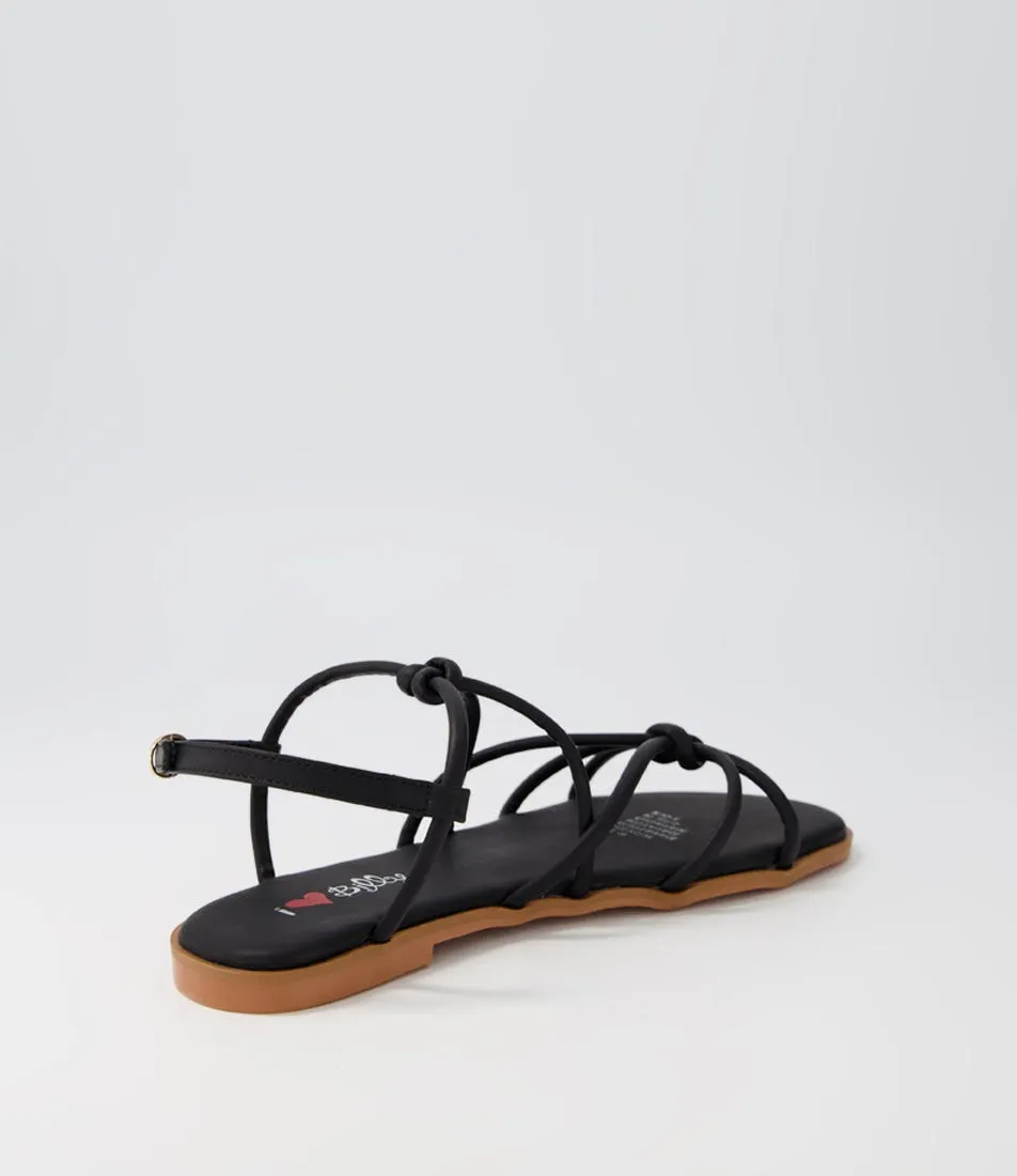 I LOVE BILLY Slindo Black Sandals