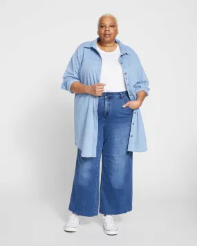 Jackie High Rise Cropped Jeans - True Blue