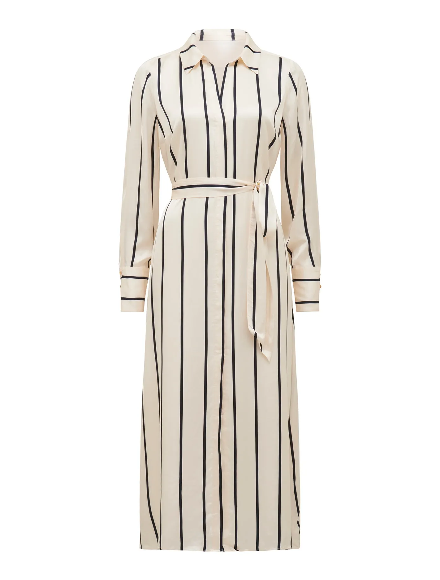 Janine Satin Midi Shirt Dress