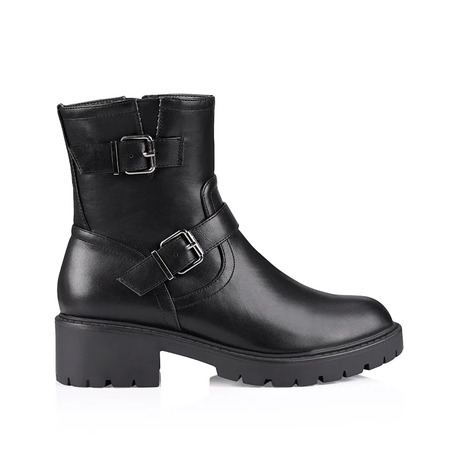 JayJay Combat Boots - Black Smooth