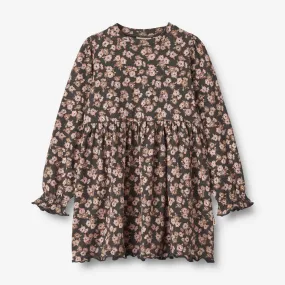 Jersey Dress L/S Eliane - raven anemones