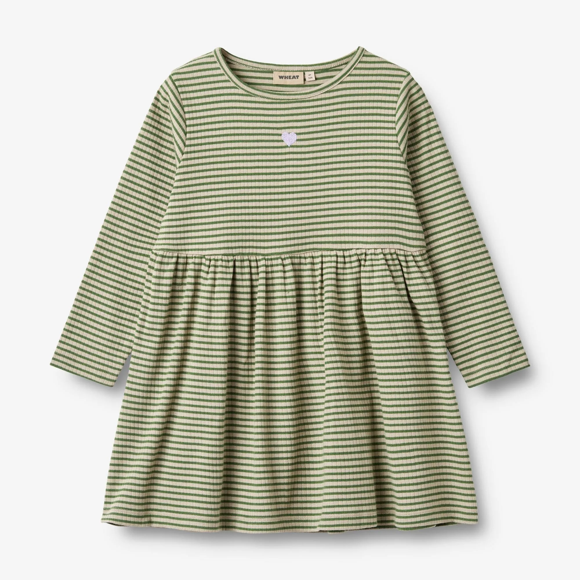 Jersey Dress L/S Sessa - elm green stripe